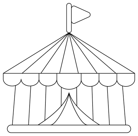 Circus Tent Coloring Page